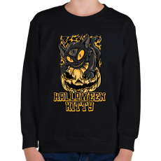 PRINTFASHION HALLOWEEN KITTY - Gyerek pulóver - Fekete