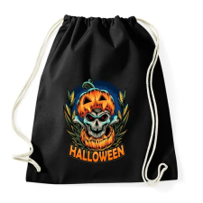 PRINTFASHION Halloween koponya tökben - Sportzsák, Tornazsák - Fekete tornazsák