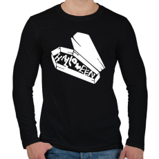 PRINTFASHION Halloween koporsó - Férfi hosszú ujjú póló - Fekete