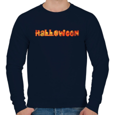 PRINTFASHION Halloween logó - Férfi pulóver - Sötétkék