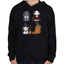 PRINTFASHION halloween nyuszik - Gyerek kapucnis pulóver - Fekete gyerek pulóver, kardigán