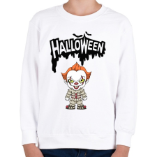 PRINTFASHION Halloween Pennywise - Gyerek pulóver - Fehér gyerek pulóver, kardigán