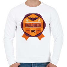 PRINTFASHION Halloween Scary Party - Férfi pulóver - Fehér férfi pulóver, kardigán