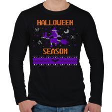 PRINTFASHION Halloween Season - Férfi hosszú ujjú póló - Fekete férfi póló
