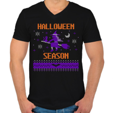 PRINTFASHION Halloween Season - Férfi V-nyakú póló - Fekete férfi póló