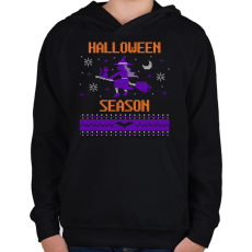 PRINTFASHION Halloween Season - Gyerek kapucnis pulóver - Fekete