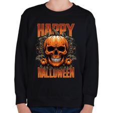 PRINTFASHION Halloween Skull - Gyerek pulóver - Fekete gyerek pulóver, kardigán