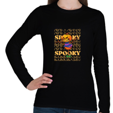 PRINTFASHION Halloween Spooky töki - Női hosszú ujjú póló - Fekete