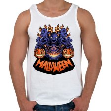 PRINTFASHION Halloween szörny - Férfi atléta - Fehér atléta, trikó