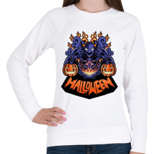 PRINTFASHION Halloween szörny - Női pulóver - Fehér női pulóver, kardigán