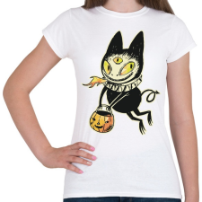 PRINTFASHION Halloween szörnyecske - Női póló - Fehér női póló