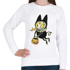 PRINTFASHION Halloween szörnyecske - Női pulóver - Fehér női pulóver, kardigán