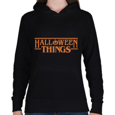 PRINTFASHION Halloween Things - Női kapucnis pulóver - Fekete női pulóver, kardigán