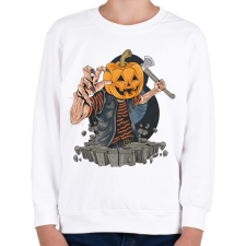 PRINTFASHION Halloween tök fej - Gyerek pulóver - Fehér gyerek pulóver, kardigán