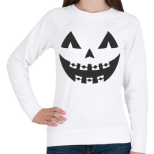 PRINTFASHION Halloween tök fej - Női pulóver - Fehér női pulóver, kardigán