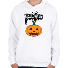 PRINTFASHION Halloween tök - Gyerek kapucnis pulóver - Fehér gyerek pulóver, kardigán