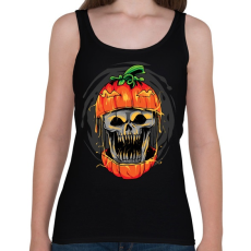 PRINTFASHION Halloween tök koponya - Női atléta - Fekete