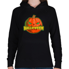 PRINTFASHION Halloween tök - Női kapucnis pulóver - Fekete