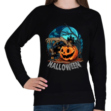 PRINTFASHION Halloween tökfej és pók - Női pulóver - Fekete női pulóver, kardigán