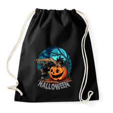 PRINTFASHION Halloween tökfej és pók - Sportzsák, Tornazsák - Fekete tornazsák