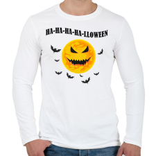 PRINTFASHION Halloween tökfej - Férfi hosszú ujjú póló - Fehér férfi póló