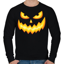 PRINTFASHION Halloween tökfej - Férfi pulóver - Fekete férfi pulóver, kardigán