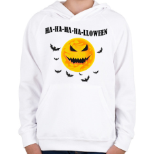 PRINTFASHION Halloween tökfej - Gyerek kapucnis pulóver - Fehér gyerek pulóver, kardigán
