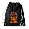 PRINTFASHION Halloween tökfej koponyákkal - Sportzsák, Tornazsák - Fekete