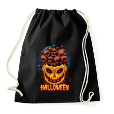 PRINTFASHION Halloween tökfej koponyákkal - Sportzsák, Tornazsák - Fekete tornazsák