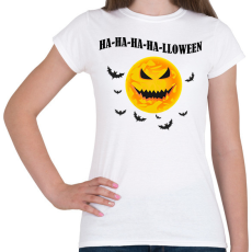 PRINTFASHION Halloween tökfej - Női póló - Fehér