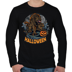 PRINTFASHION Halloween vérfarkas - Férfi hosszú ujjú póló - Fekete