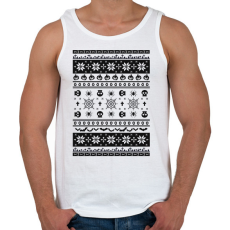 PRINTFASHION Halloweenes csúnyapulcsi minta - Férfi atléta - Fehér