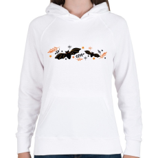 PRINTFASHION Halloweeni denevérek - Női kapucnis pulóver - Fehér