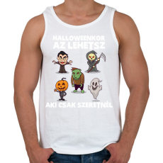PRINTFASHION Halloweenkor az lehetsz aki csak szeretnél - Férfi atléta - Fehér