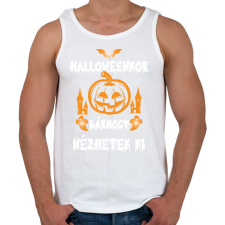 PRINTFASHION Halloweenkor bárhogy nézhetek ki - Férfi atléta - Fehér atléta, trikó