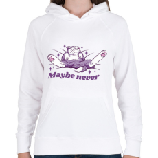 PRINTFASHION Halogatós macska - Női kapucnis pulóver - Fehér