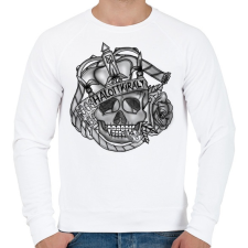PRINTFASHION Halott király - Férfi pulóver - Fehér férfi pulóver, kardigán