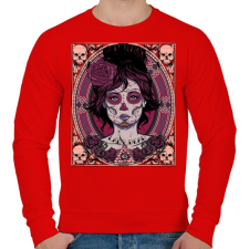 PRINTFASHION Halott nő - Férfi pulóver - Piros férfi pulóver, kardigán