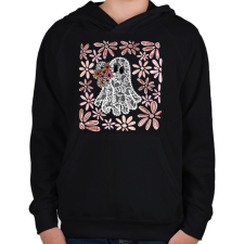 PRINTFASHION haloween csipkés - Gyerek kapucnis pulóver - Fekete gyerek pulóver, kardigán