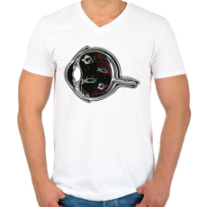 PRINTFASHION Halszem - Férfi V-nyakú póló - Fehér