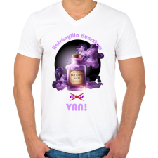 PRINTFASHION Halványlila dunszt - Férfi V-nyakú póló - Fehér férfi póló