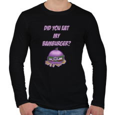 PRINTFASHION Hamburger Bamburger - Férfi hosszú ujjú póló - Fekete