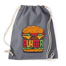 PRINTFASHION Hamburger - Sportzsák, Tornazsák - Grafitszürke tornazsák