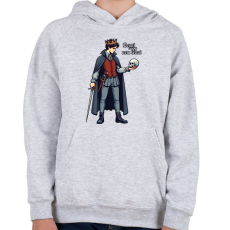 PRINTFASHION Hamlet - Gyerek kapucnis pulóver - Sport szürke