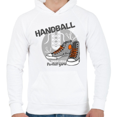 PRINTFASHION handball cipő - Férfi kapucnis pulóver - Fehér