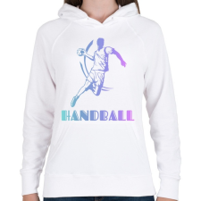 PRINTFASHION Handball - Női kapucnis pulóver - Fehér női pulóver, kardigán