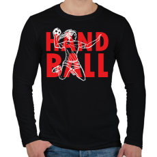 PRINTFASHION Handball - Woman - Férfi hosszú ujjú póló - Fekete