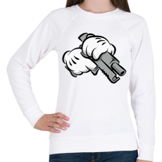 PRINTFASHION Handgun - Női pulóver - Fehér