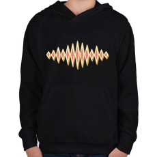 PRINTFASHION Hanghullám - Gyerek kapucnis pulóver - Fekete
