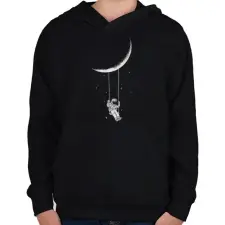 PRINTFASHION Hangin - Gyerek kapucnis pulóver - Fekete gyerek pulóver, kardigán